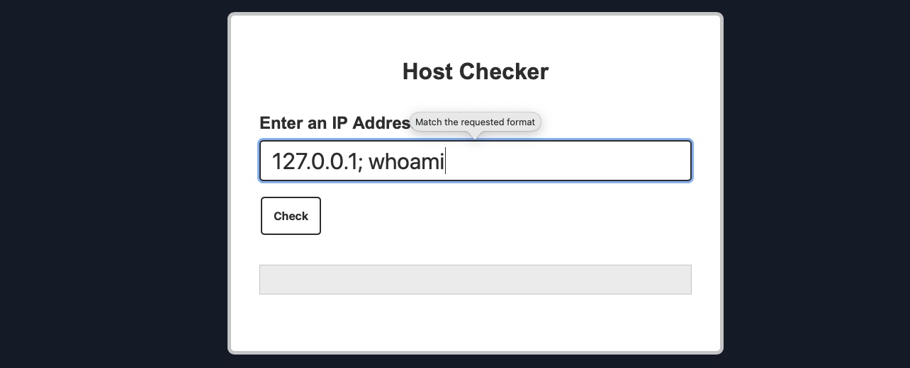 Host Checker 前端格式校验拒绝注入字符串