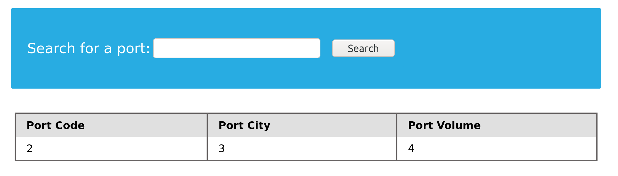 Search interface